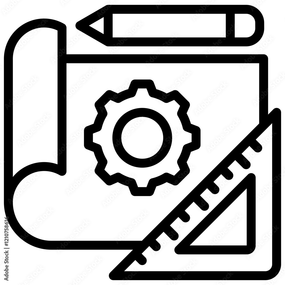 Poster prototype outline icon