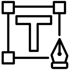 Typography Outline Icon