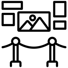 Exhibition Design Outline Icon
