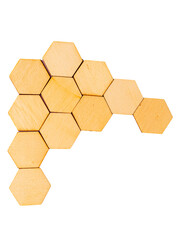 figuras hexagonales aisladas sobre fondo trasparente 
