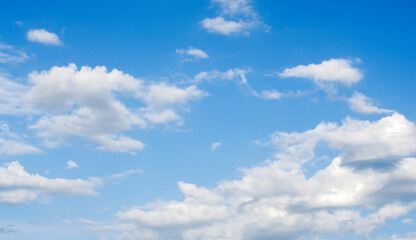 White clouds in blue sky