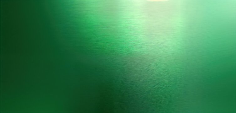Abstract brushed green metallic foil texture background. Shiny surface with unique pattern. Great for design projects needing vibrant green. Modern luxury design. Detailed macro view of smooth