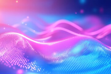 Abstract wave design on a blue and pink background
