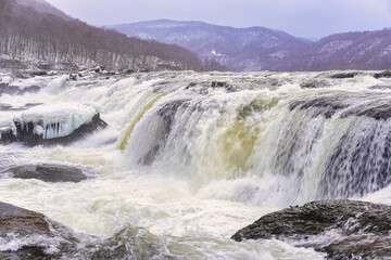 Sandstone Falls in New River Gorge National Park