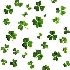 Vibrant Green Clover Leaf Pattern Design art dark plant     