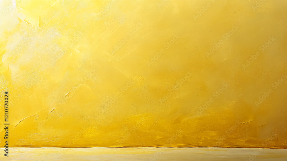 Poster Yellow Textured Abstract Background with Minimal Gradient and Free Space for Design