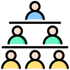 Social Stratification Outline Color Icon