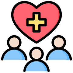 Obraz premium Population Health Outline Color Icon