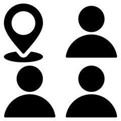 Population Distribution Glyph Icon