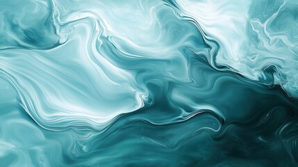 Obraz premium Abstract aqua marble texture with smooth fluid swirls and wave patterns