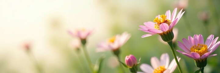 Fototapeta premium Wildflower isolated on white background with soft focus, botanical, soft focus