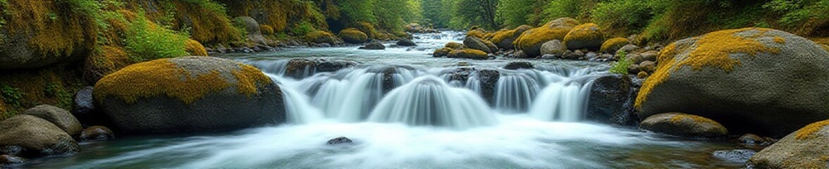 Fototapeta premium Bruchsteine als Ufermauer mit Felsbrocken in der N?he eines Flusses, Abfall, Natur, Wasser