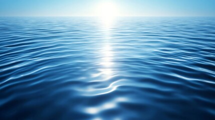 Obraz premium Serene Ocean Surface Reflecting Sunlight