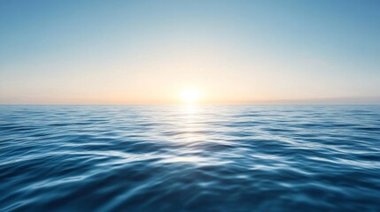 Obraz premium Serene Sunset Over the Vast Ocean