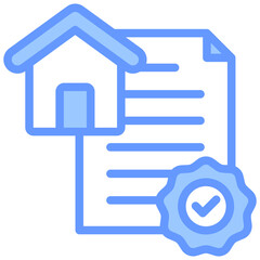 Title Deed Blue Icon