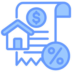 Property Tax Blue Icon
