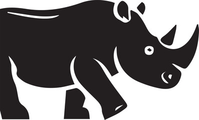 rhino on white