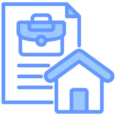 Property Portfolio Blue Icon