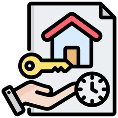 Rent Outline Color Icon