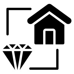 Real Estate Glyph Icon