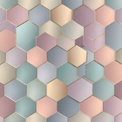 Seamless hexagonal patterns in metallic and pastel 