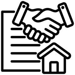Deed Of Sale Outline Icon