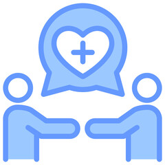 Fototapeta premium Consultation Blue Icon