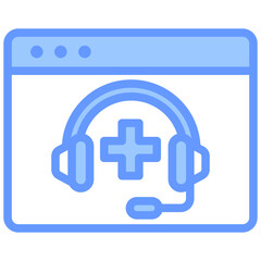 Telehealth Blue Icon