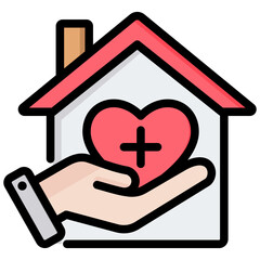 Homecare Outline Color Icon