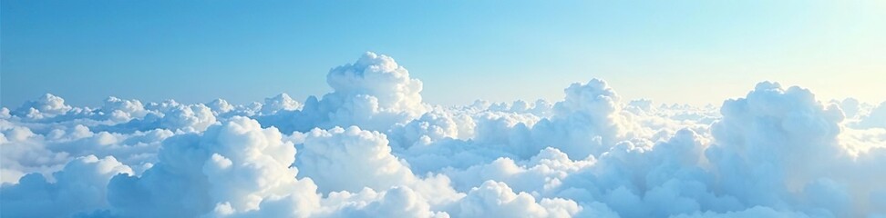 Blue and white stratus clouds stretching across the sky like an endless canvas of soft hues, white, hazy, landscape