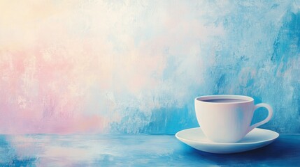 Pastel textured sky with soft clouds, gradient blue and pink hues, peaceful and serene atmosphere, abstract and dreamy background