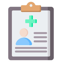 Obraz premium Health Data Flat Icon