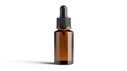 Fototapeta premium Elegant Amber Glass Dropper Bottle Design Mockup