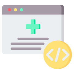 Obraz premium Health App Flat Icon