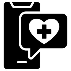 Telemedicine Glyph Icon
