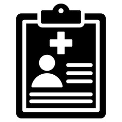 Obraz premium Health Data Glyph Icon