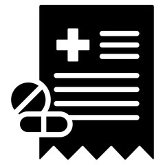 Obraz premium Prescription Glyph Icon