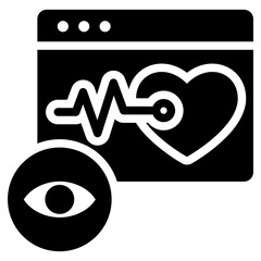 Fototapeta premium Telemonitoring Glyph Icon