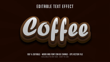 coffee editable text effect