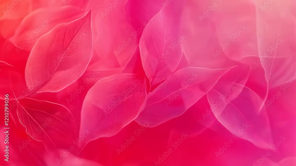 Poster colorful transition of transparent leaves blending in dynamic flow
