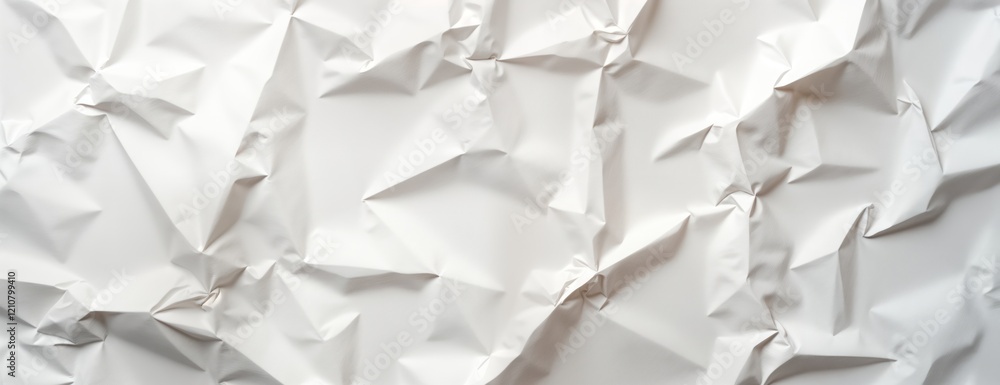 Poster abstract textured white paper background with crumpled, wrinkled patterns. neutral color palette, in