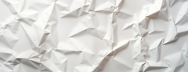 Obraz premium Abstract textured white paper background with crumpled, wrinkled patterns. Neutral color palette, intricate details make perfect for creative projects. Unique texture versatile for various design