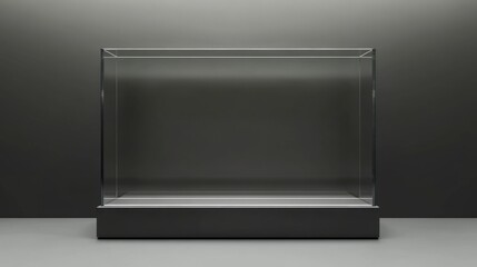 Modern Empty Glass Showcase - Contemporary Display Case