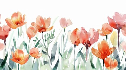 Fototapeta premium Watercolor illustration of flowers
