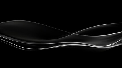 Fototapeta premium Abstract Black and White Wave Design Background