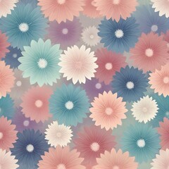 Gradient radial patterns with subtle luster with flowers