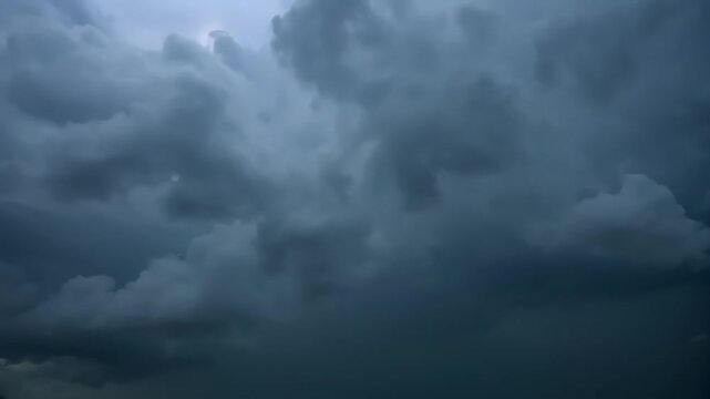 Epic Lightning Storm Dramatic Night Sky Timelapse Video