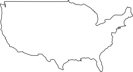 US Map Outline icon design on white background