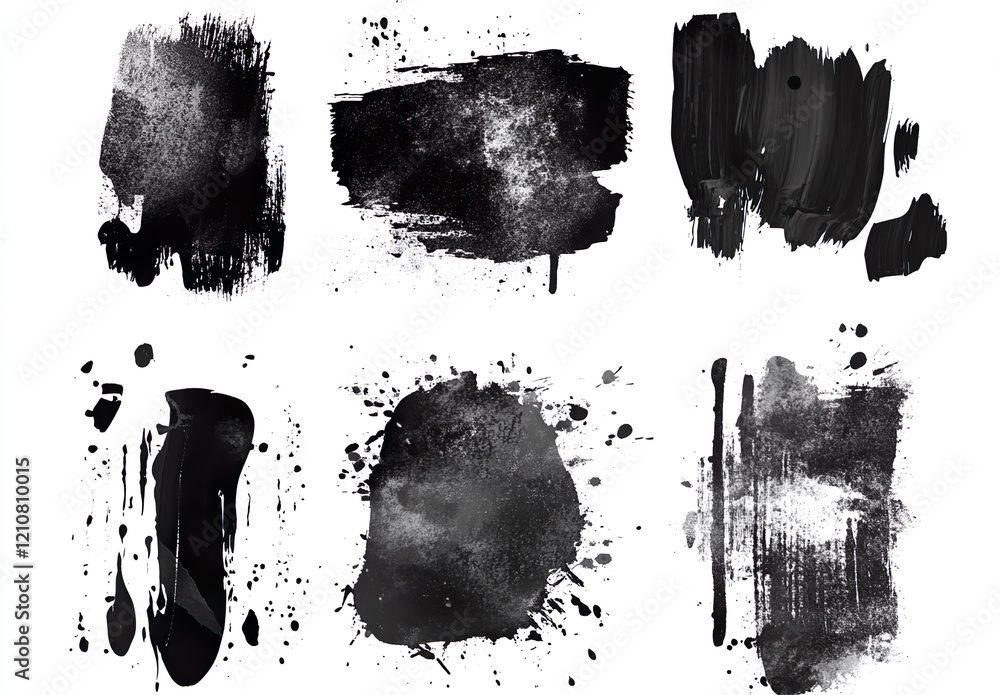 Poster overlay texture set. different types of texture stamps