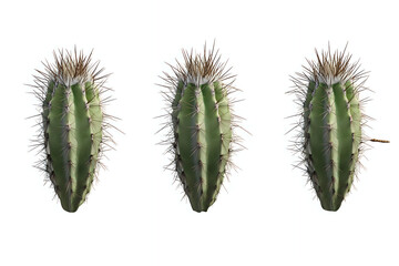 Fototapeta premium Set of cacti, white background